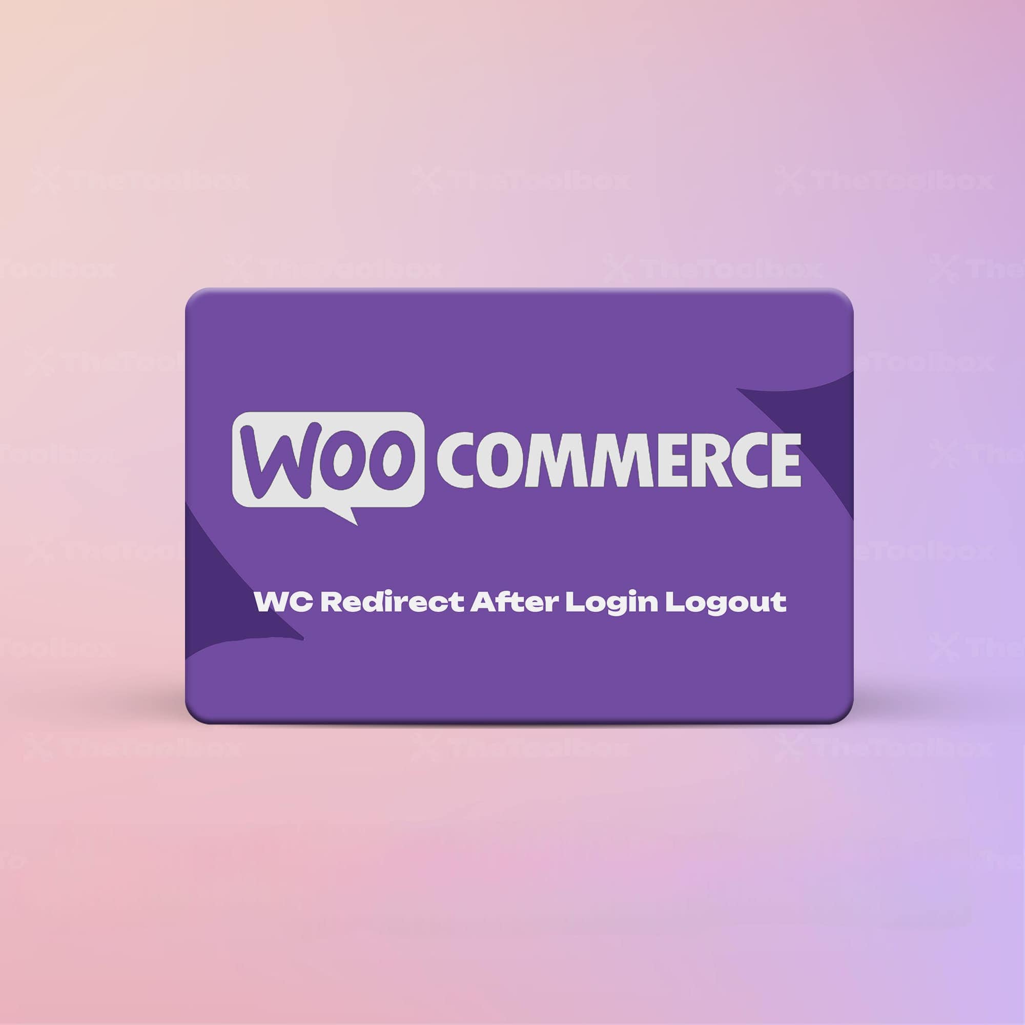 WC Redirect After Login Logout WC Redirect After Login Logout