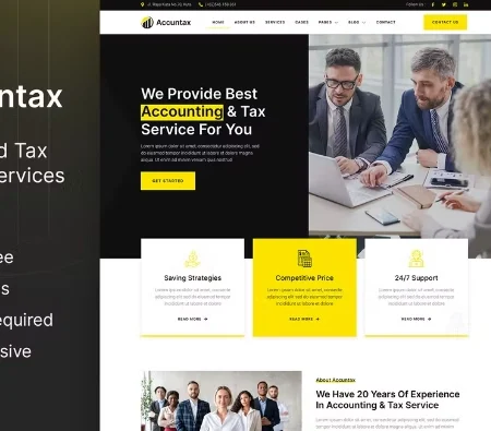 Accuntax – Accounting & Tax Consultancy Services Elementor Template