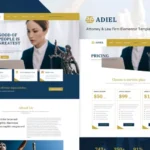 Adiel – Attorney & Law Firm Elementor Template