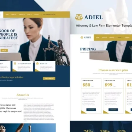 Adiel – Attorney & Law Firm Elementor Template