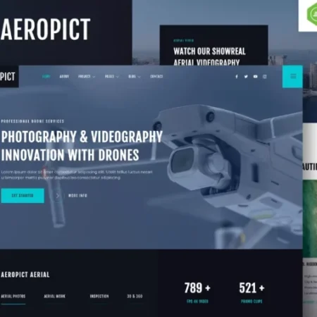 Aeropict – Drone Aerial Photography & Videography Elementor Template