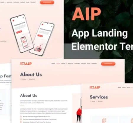 Aip – App Landing Elementor Template