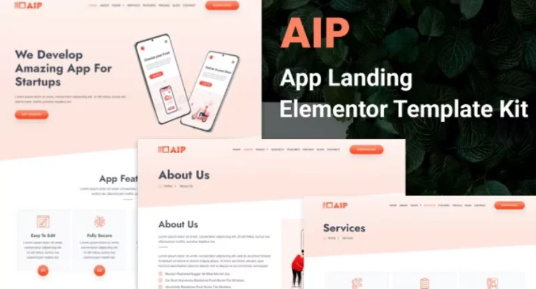Aip – App Landing Elementor Template Aip – App Landing Elementor Template