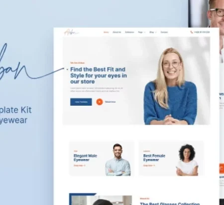 Airban – Glasses & Eyewear Elementor Template