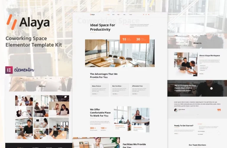 Alaya – Coworking Space Elementor Template Alaya – Coworking Space Elementor Template - Imagen 1