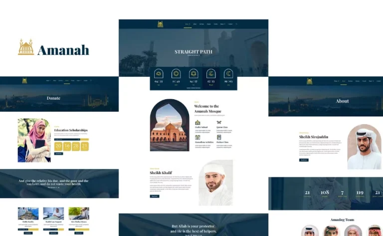 Amanah – Mosque & Islamic Center Elementor Template Amanah – Mosque & Islamic Center Elementor Template - Imagen 1