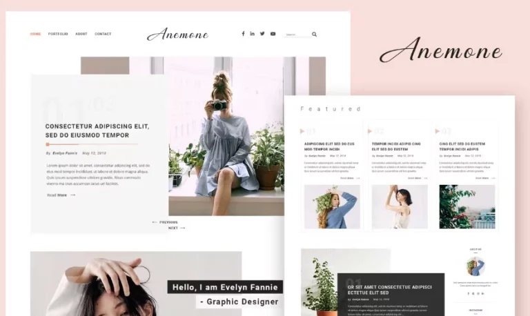 Anemone – Blog & Magazine Elementor Template Anemone – Blog & Magazine Elementor Template - Imagen 1