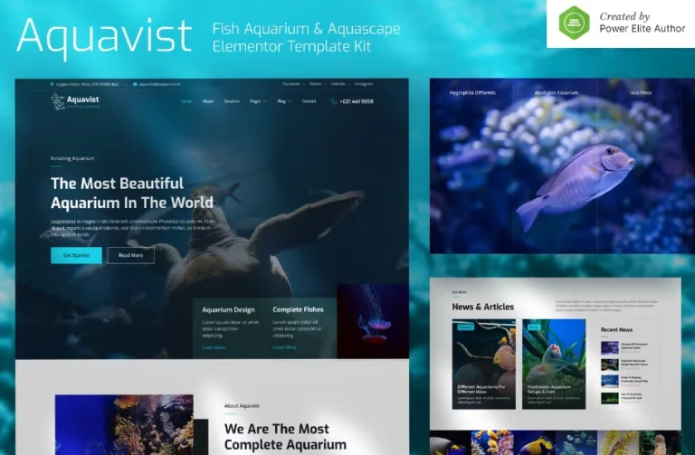 Aquavist – Fish Aquarium & Aquascape Elementor Template Aquavist – Fish Aquarium & Aquascape Elementor Template - Imagen 1
