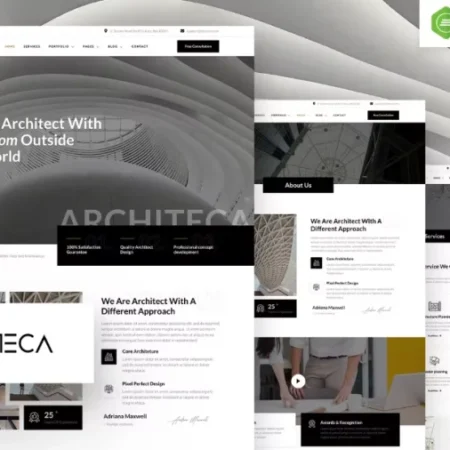 Architeca – Architecture Agency & Interior Design Elementor Template