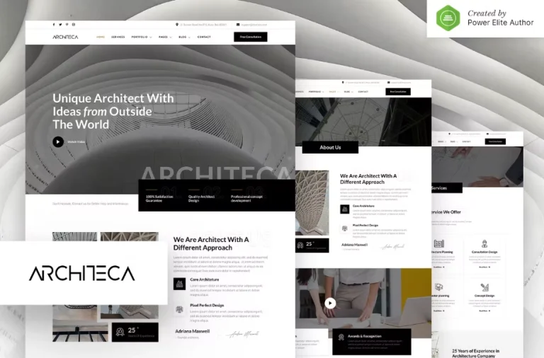 Architeca – Architecture Agency & Interior Design Elementor Template Architeca – Architecture Agency & Interior Design Elementor Template