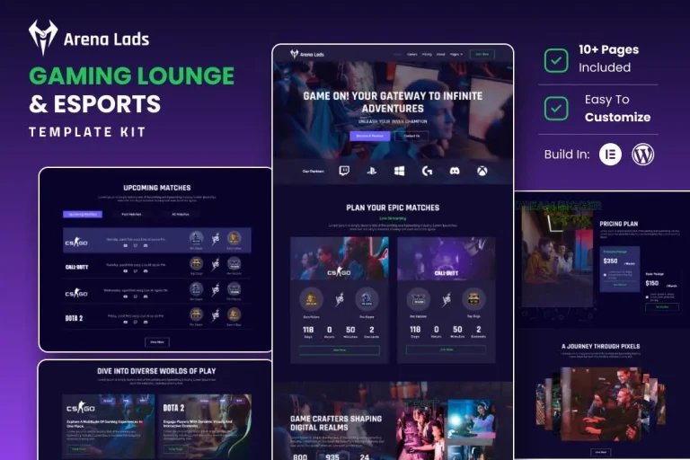 Arena Lads – Esports & Gaming Elementor Template Arena Lads – Esports & Gaming Elementor Template - Imagen 1