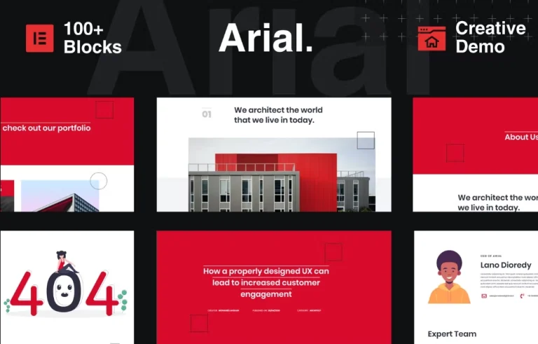 Arial – Architecture, Construction & Real Estate Elementor Template Arial – Architecture, Construction & Real Estate Elementor Template - Imagen 1