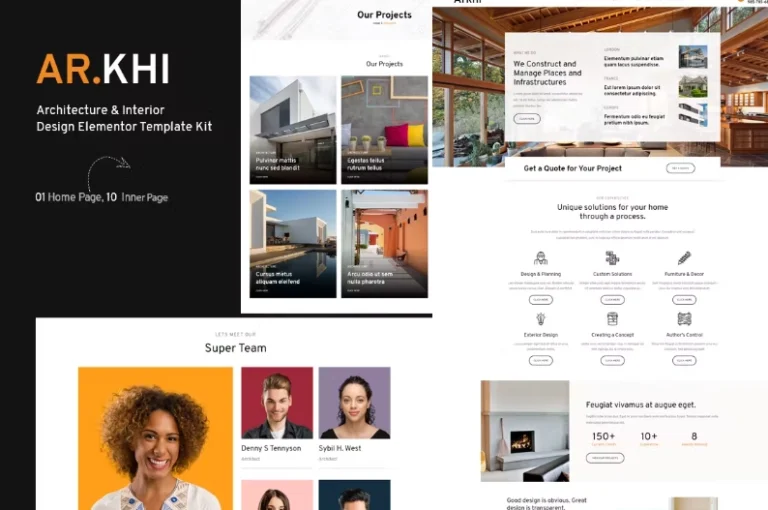 Arkhi Architecture & Interior Design Elementor Template Arkhi Architecture & Interior Design Elementor Template - Imagen 1