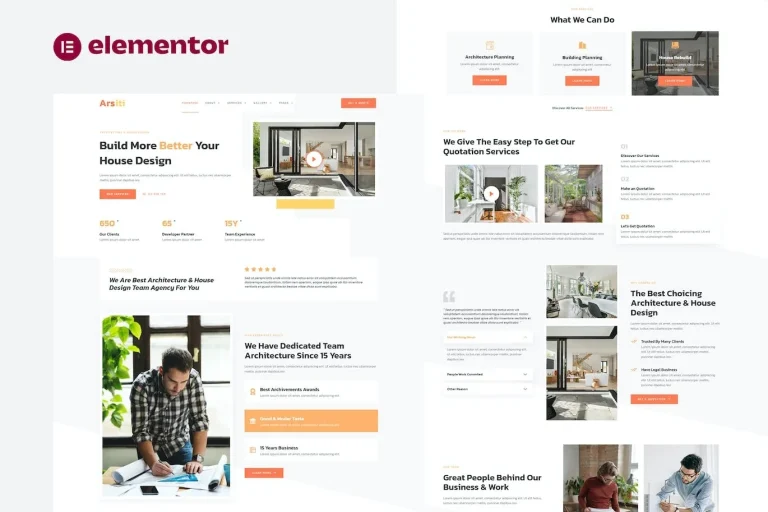 Arsiti – Architecture & House Design Agency Elementor Template Arsiti – Architecture & House Design Agency Elementor Template - Imagen 1