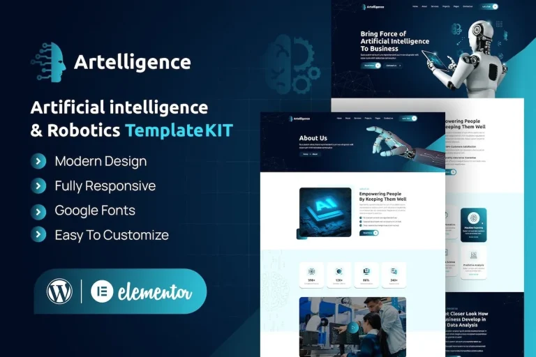 Artelligence – AI & Robotics Elementor Template Artelligence – AI & Robotics Elementor Template - Imagen 1