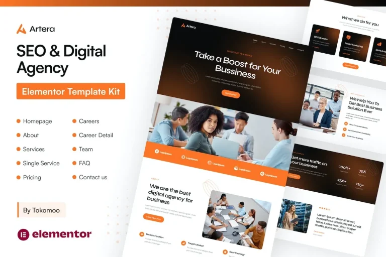 Artera – SEO & Digital Agency Elementor Pro Template Artera – SEO & Digital Agency Elementor Pro Template - Imagen 1