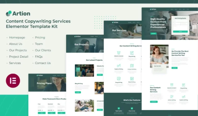 Artion | Content Copywriting Services Elementor Template Artion | Content Copywriting Services Elementor Template