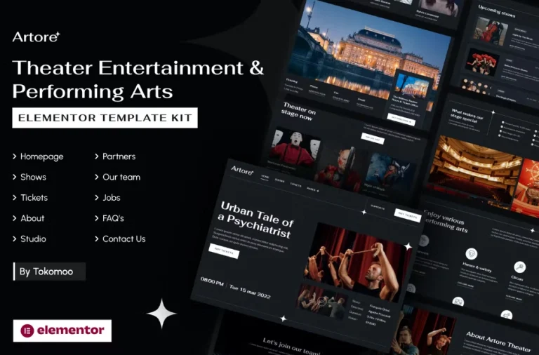 Artore | Theater Entertainment & Performing Arts Elementor Template Artore | Theater Entertainment & Performing Arts Elementor Template - Imagen 1