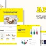 Arvo – Food & Milk Drink Store Elementor Template