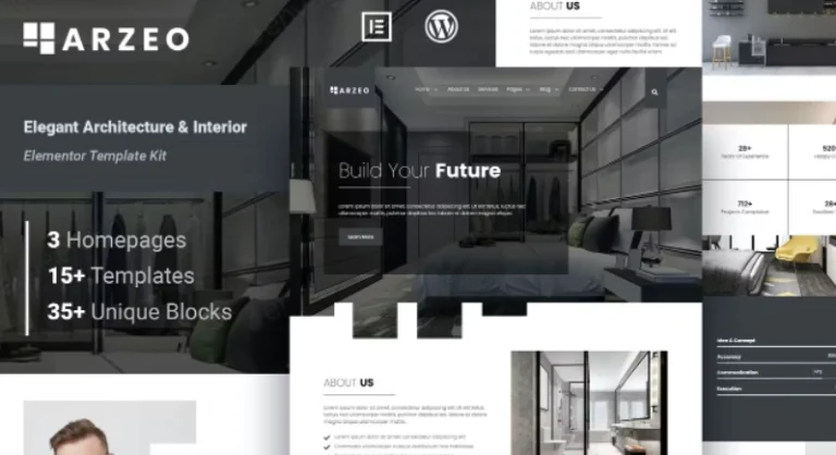 Arzeo – Elegant Architecture & Interior Elementor Template Arzeo – Elegant Architecture & Interior Elementor Template - Imagen 1