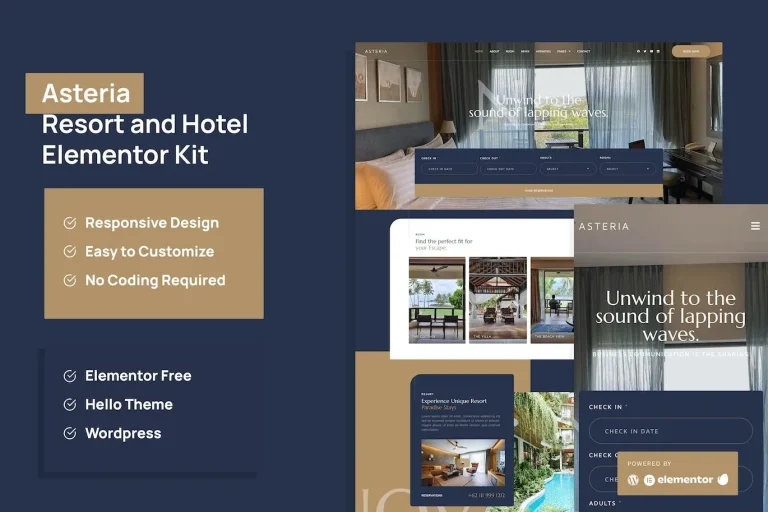 Asteria – Resort & Hotel Elementor Template Asteria – Resort & Hotel Elementor Template - Imagen 1