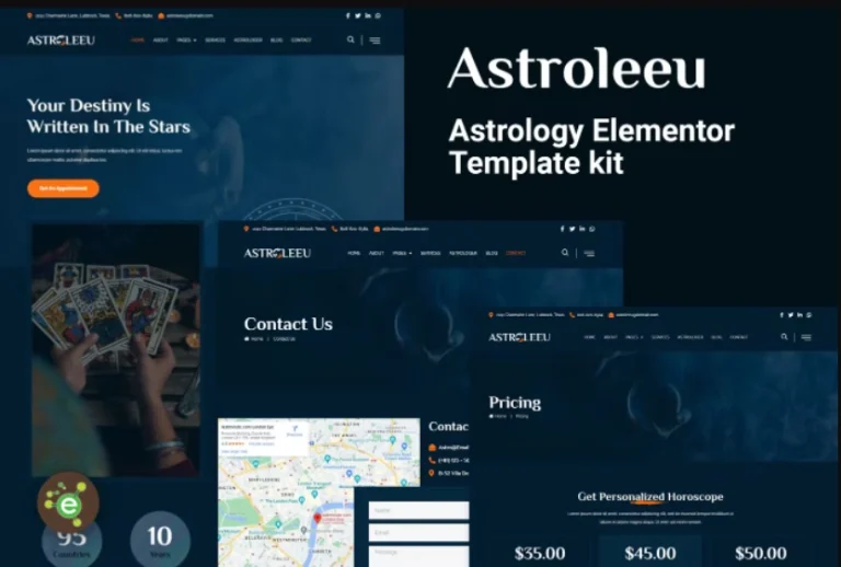Astroleeu – Astrology & Numerology Elementor Template Astroleeu – Astrology & Numerology Elementor Template - Imagen 1
