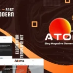 Atoms – Blog & Magazine Elementor Template
