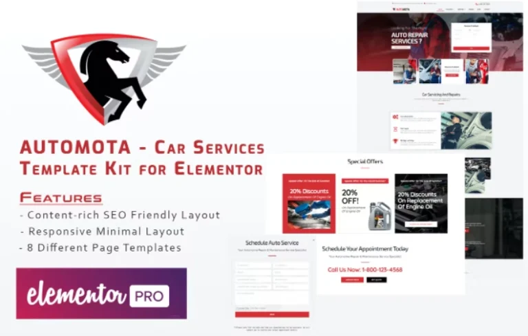 Automota – Car Repair Services Template Automota – Car Repair Services Template - Imagen 1