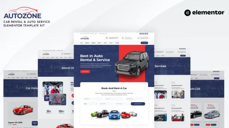 Autozone – Car Rental & Auto Service Elementor Template Autozone – Car Rental & Auto Service Elementor Template - Imagen 1