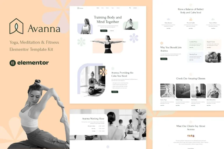 Avanna – Yoga, Meditation & Fitness Elementor Template Avanna – Yoga, Meditation & Fitness Elementor Template - Imagen 1