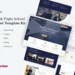 Aviationaly – Aviation & Flight School Elementor Template