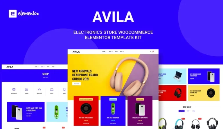 Avila – Electronic WooCommerce Elementor Template Avila – Electronic WooCommerce Elementor Template - Imagen 1