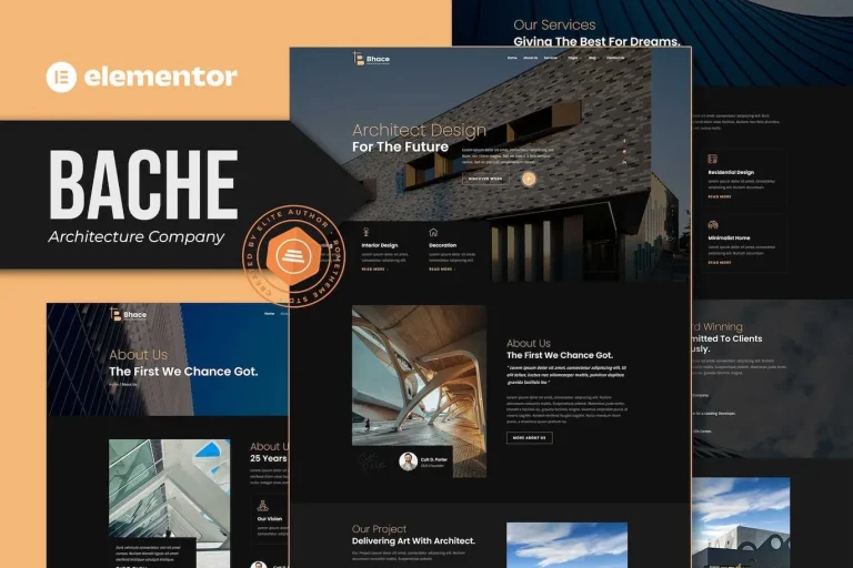 Bache – Architecture Company Elementor Template Bache – Architecture Company Elementor Template - Imagen 1