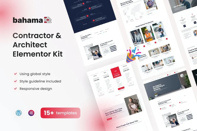 Bahama Contractor & Architect Elementor Pro Template Bahama Contractor & Architect Elementor Pro Template - Imagen 1