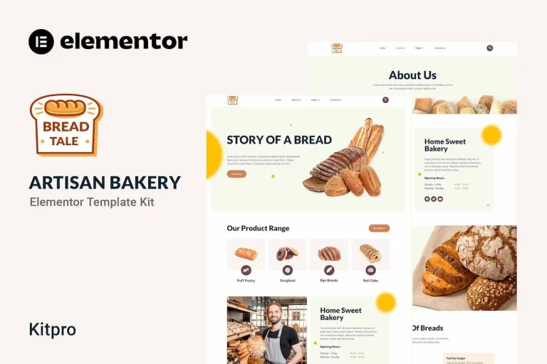 Baketale – Artisan Bakery Elementor Template Baketale – Artisan Bakery Elementor Template - Imagen 1