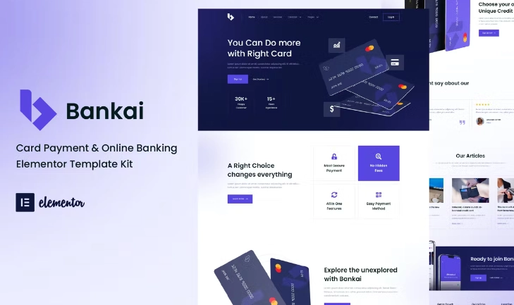 Bankai – Card Payment & Online Banking Elementor Template Bankai – Card Payment & Online Banking Elementor Template - Imagen 1