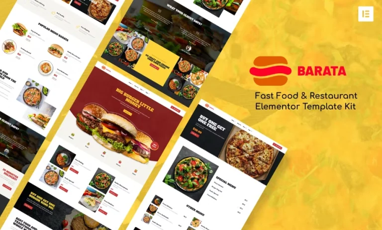 Barata – Fast Food & Burger Elementor Template Barata – Fast Food & Burger Elementor Template - Imagen 1