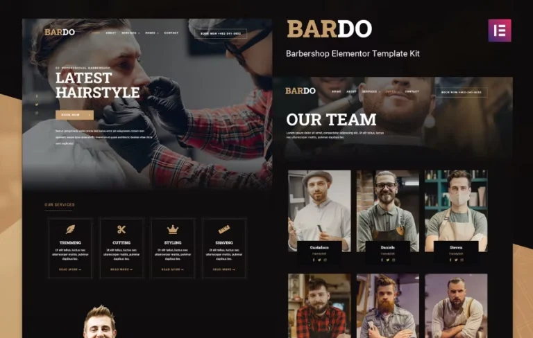 Bardo – Gentleman Barbershop Elementor Template Bardo – Gentleman Barbershop Elementor Template - Imagen 1