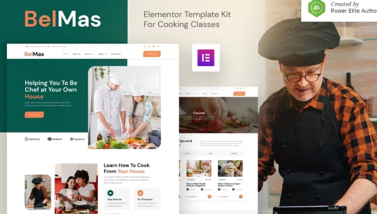 BelMas – Online Cooking Class & Workshop Elementor Template BelMas – Online Cooking Class & Workshop Elementor Template - Imagen 1