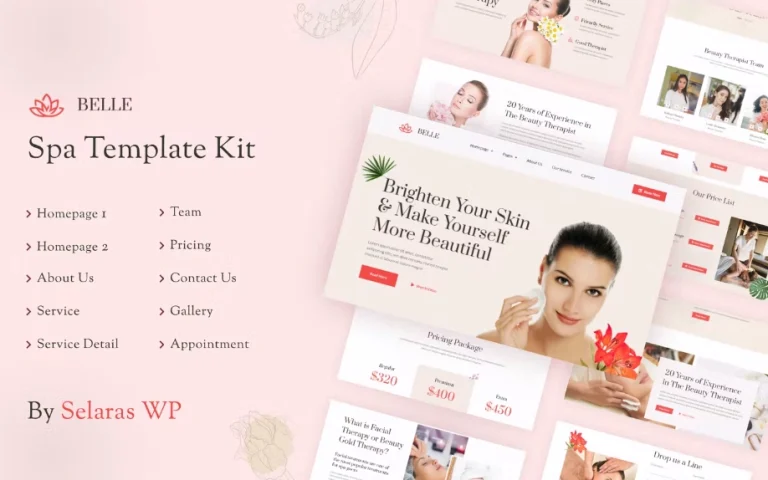 Belle – Spa Massage & Wellness Elementor Template Belle – Spa Massage & Wellness Elementor Template - Imagen 1