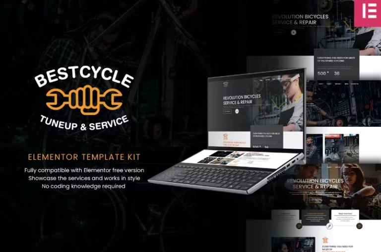 Bestcycle | Bicycle Repair & Service Elementor Template Bestcycle Bicycle Repair & Service Elementor Template - Imagen 1