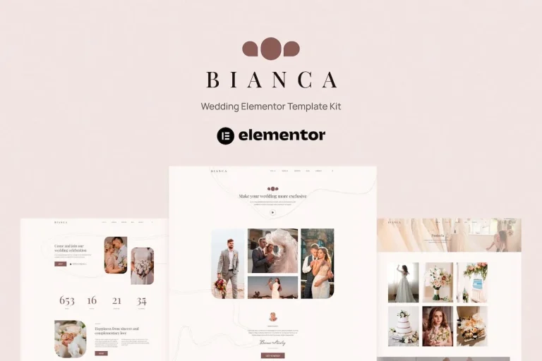 Bianca – Wedding Elementor Template Bianca – Wedding Elementor Template - Imagen 1