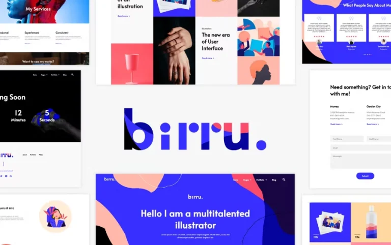 Birru – Simple Portfolio Elementor Template Birru – Simple Portfolio Elementor Template - Imagen 1