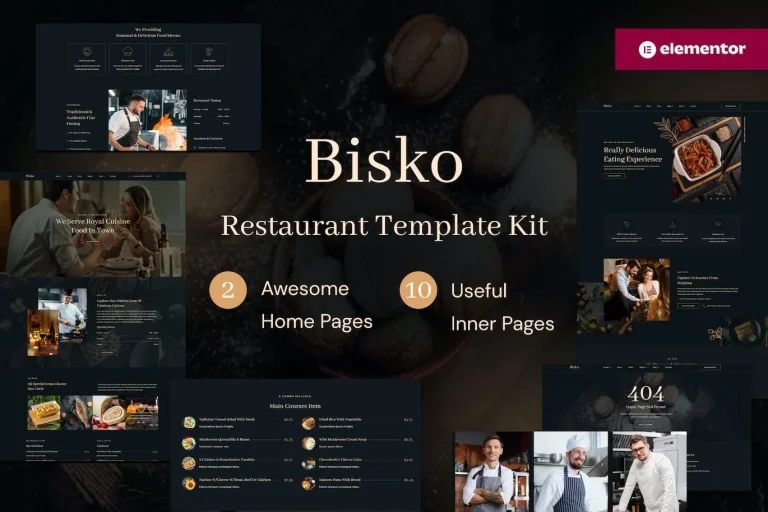 Bisko – Restaurant & Cafe Elementor Template Bisko – Restaurant & Cafe Elementor Template - Imagen 1