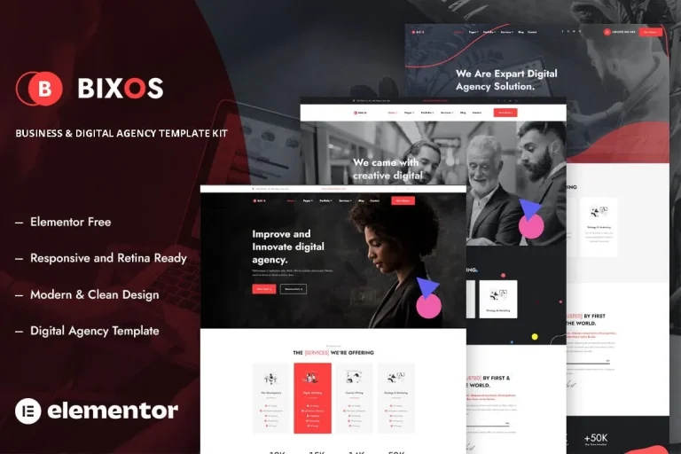 Bixos – Business & Digital Agency Template Bixos – Business & Digital Agency Template - Imagen 1