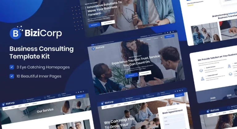 BiziCorp – Business Consulting Elementor Template BiziCorp – Business Consulting Elementor Template - Imagen 1