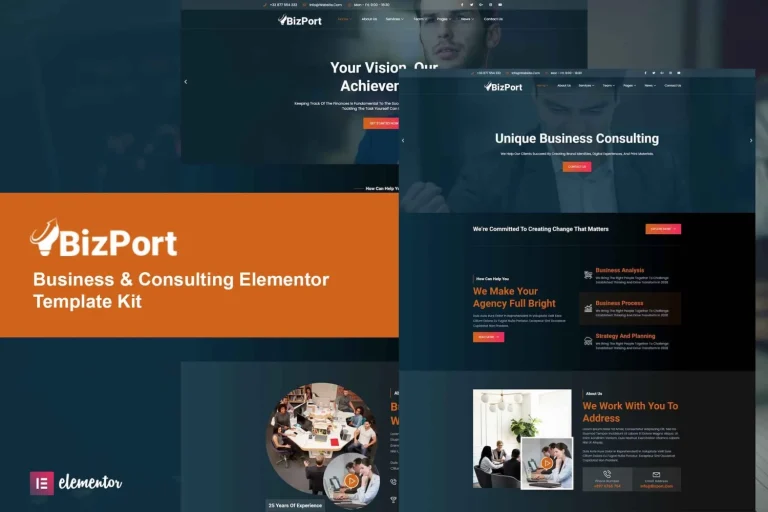 Bizport – Business & Consulting Elementor Template Bizport – Business & Consulting Elementor Template - Imagen 1