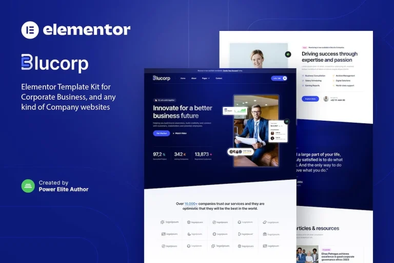 Blucorp – Corporate Business Elementor Template Blucorp – Corporate Business Elementor Template - Imagen 1