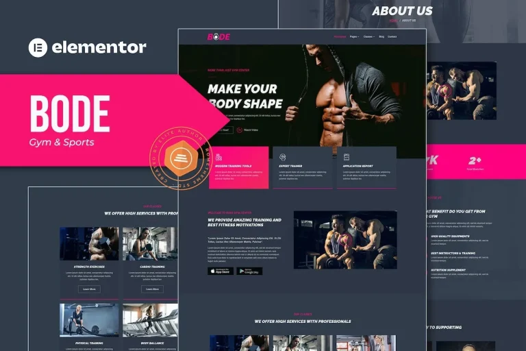 Bode – Gym & Sports Elementor Template Bode – Gym & Sports Elementor Template - Imagen 1