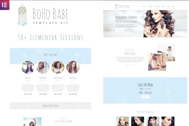 Boho Babe – Elementor Template Boho Babe – Elementor Template - Imagen 1